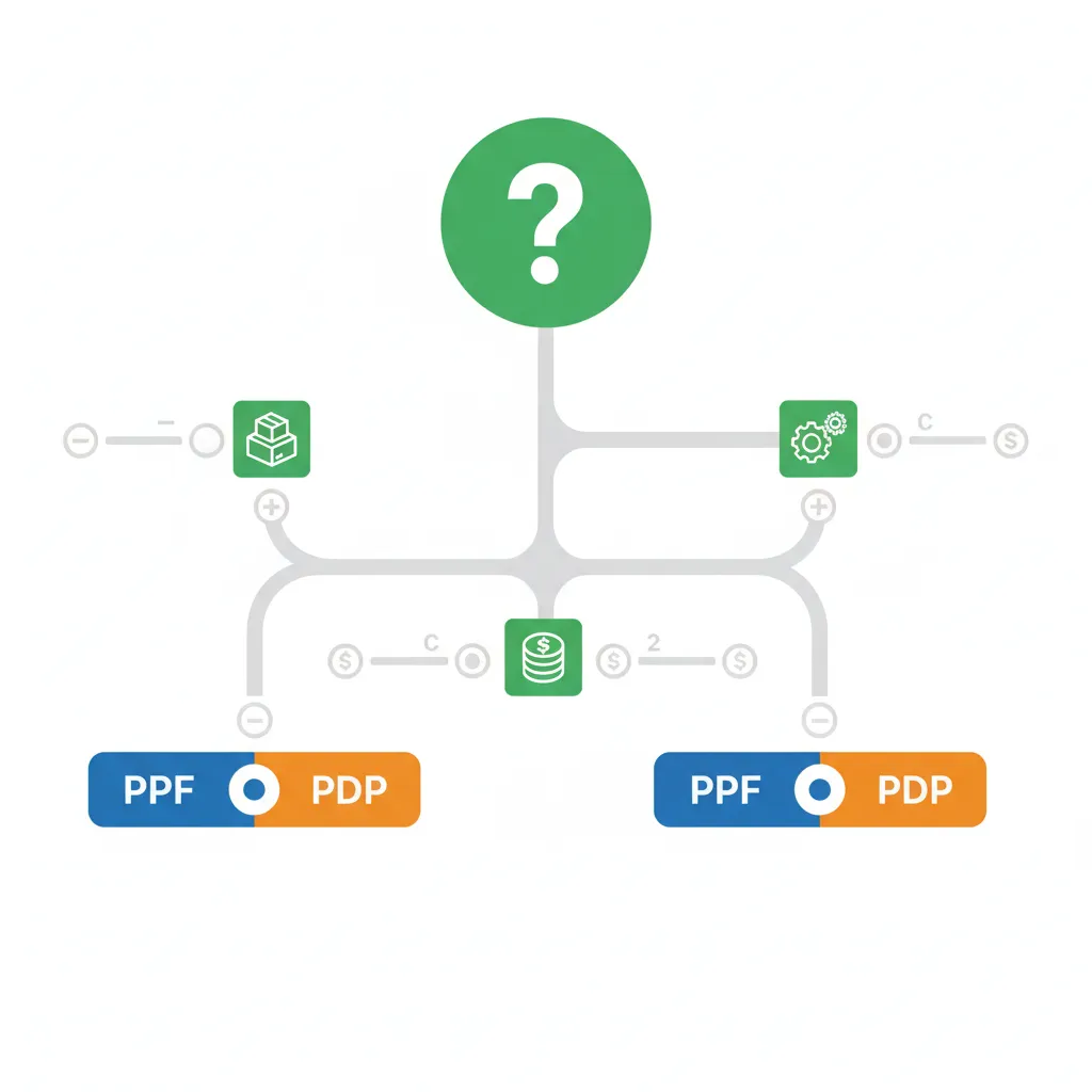 Arbre de décision pour choisir entre PPF et PDP