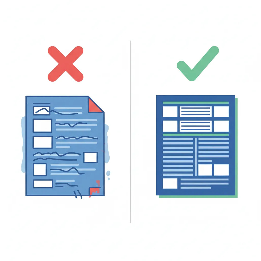 Comparaison visuelle devis conforme versus non conforme